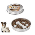 Cat Bowl Bulk Custom 304 201 Stainless Steel Slow Feeder Pet Dog Bowl for Dog