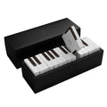 Luxury Gift Box-Black White Piano Style Eco-Friendly Art Paper Packaging Embossing Sponge Lining Recycled Materials Socks