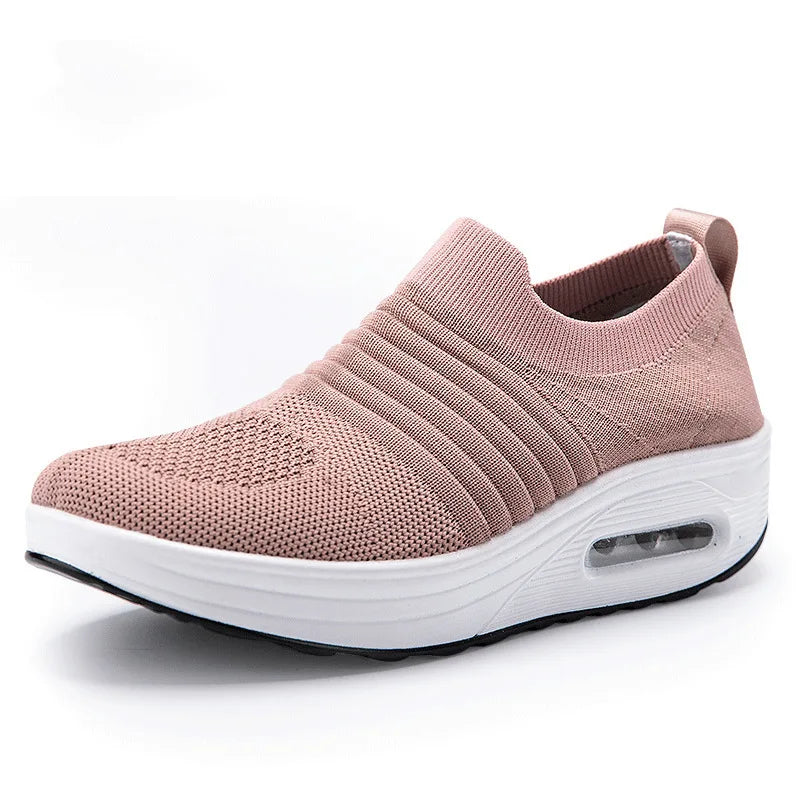 Women's Best Selling Solid Color Fashion Casual Shoes Thick Bottom Wearable Ladies Sneakers Anti Slip Women's Walking Shoes