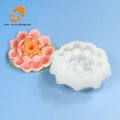 AK Custom Lotus 3d Silicone Candle Mold Molde Soap Plaster Resin Molds DIY Art Flowers 3d Ice Chocolate Mould Cake Decorations