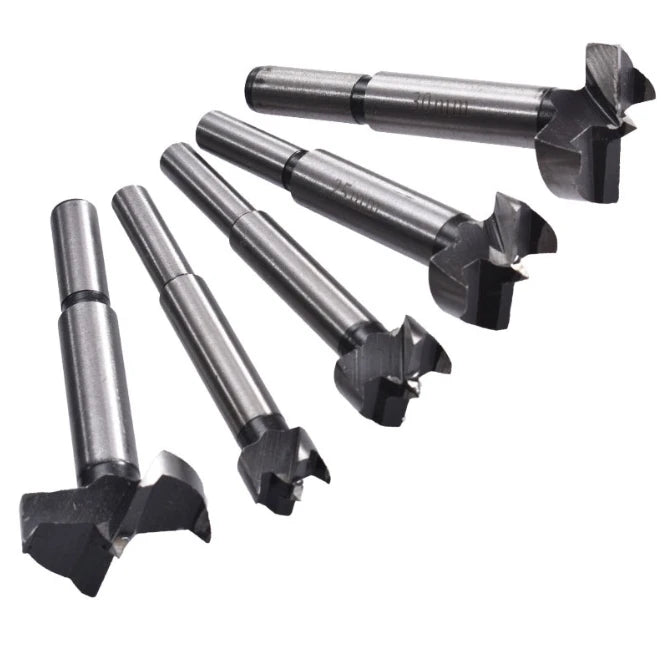 15-35mm Woodworking Hinge Hole Opener 5pcs Hand Electric Drill Board Reaming Drill Bit Set Woodworking Flat Wing Drill