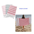 Polyester Cotton Turkish Striped Fringed Tassel Beach Towel Yarn-Dyed Cotton Linen Summer Foreign Trade Sunscreen Beach Towel