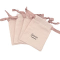 2023 Popular Pink Cotton Pink Ribbon Cotton Jewelry Bags Packaging Drawstring Bags Jewelry Pouches With Logo