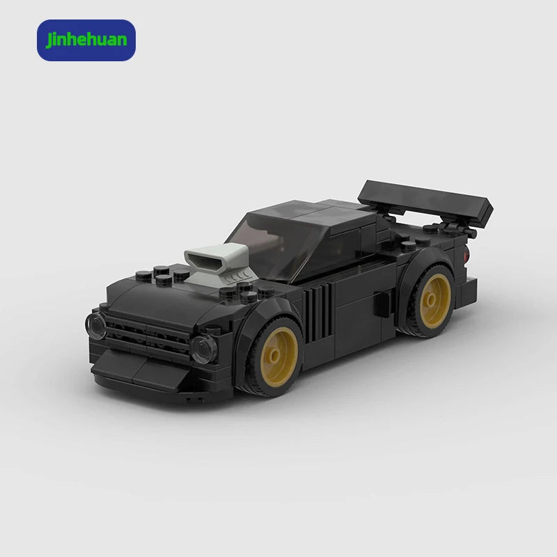 Creative New Mini Toys Children's Black Sport Car Moc Brick for Girl Gift Assembled Car Building Block Sets