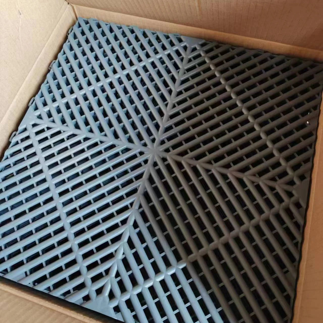 40cm Grey PVC Modular Garage Floor Tiles-Anti-Slip Interlocking Indoor Use Villa Friendly 5 Year Warranty