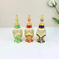 Empty 25ml Luxury Essential Oil Glass Bottle Metal case  Pocket Arabian Attar Bottle with Glass Stick