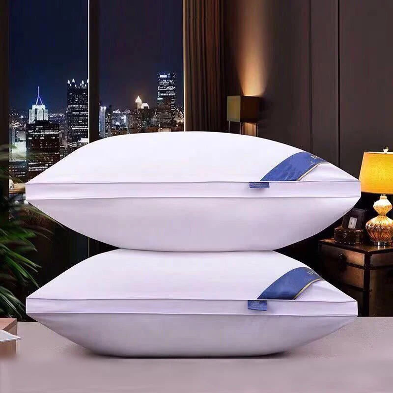 Top Selling All Seasons White Goose Feather Plump Filling Bed Hotel Pillow Wholesale