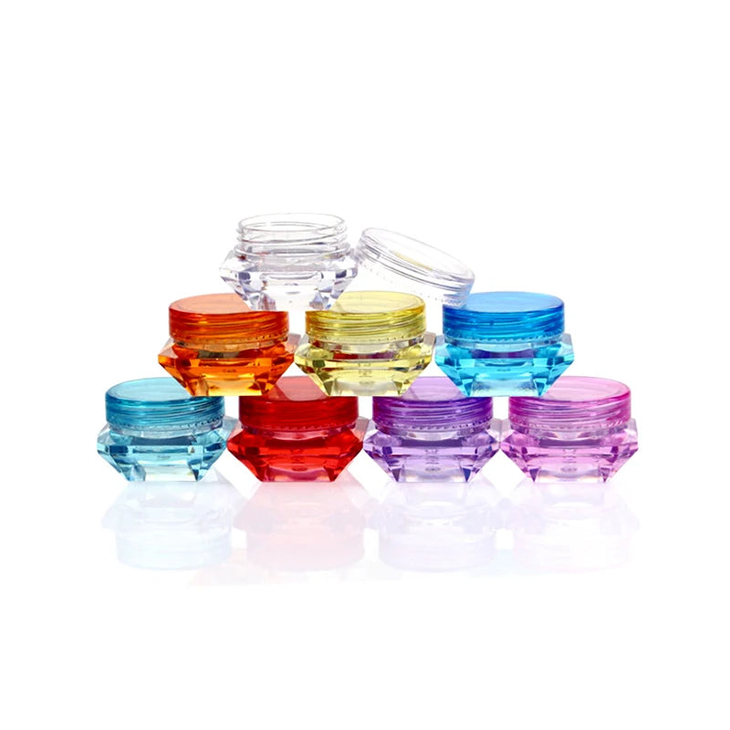 Luxury Cosmetic Cream Jar 5g 3g Stock Acrylic Container Wholesale Empty Diamond Cream Jar