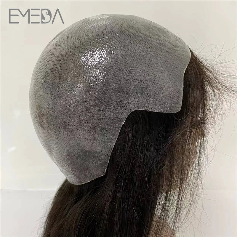 Full Skin Wig for Man and Woman 12 14 16 18 20 22 Inch in Stock Natural Black