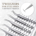 DIYDAY Stainless Steel Fiber Tip Boot Volume Eyelash Tweezers for Eyelash Extension