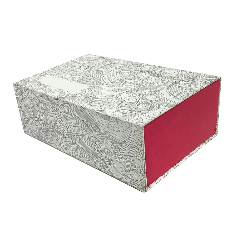 Decorative Christmas Pink and White Luxury Foldable Packing Box Special Hard Paper Rigid Gift Box With Lid