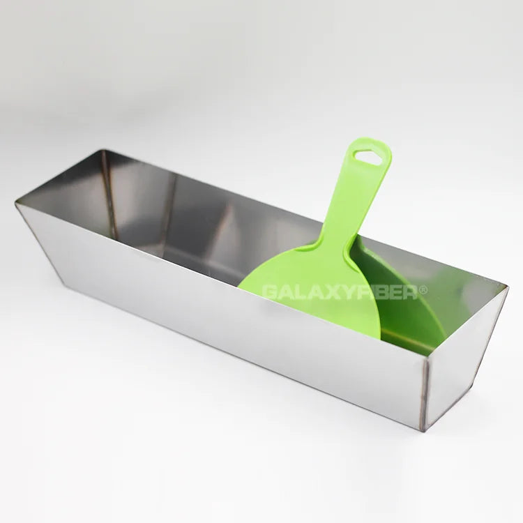 Drywall Hand Tools Comfortable to Hold Rust Proof Stainless Steel Drywall Mud Pan