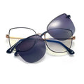 95816 Ready Stock  Frames Glasses With Sunglasses Polarized Magnetic Clip on Sunglasses