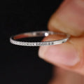 CAOSHI Micro Pave CZ Anniversary Band Zircon Crystal Wedding Band Eternity Stacking Ring Fashion Small Thin Ring Band