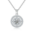 925 Sterling Silver Rhodium Plated Paved CZ Diamond Necklace