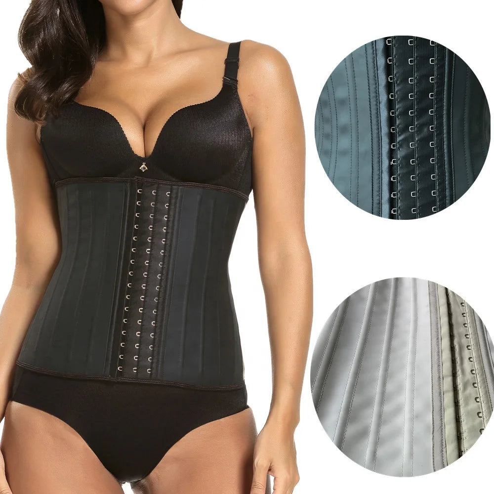 High Quality Plus Size Waist Trainer Waistband With Latex 25 Steel Reinforced Latex Corset Body Shaper