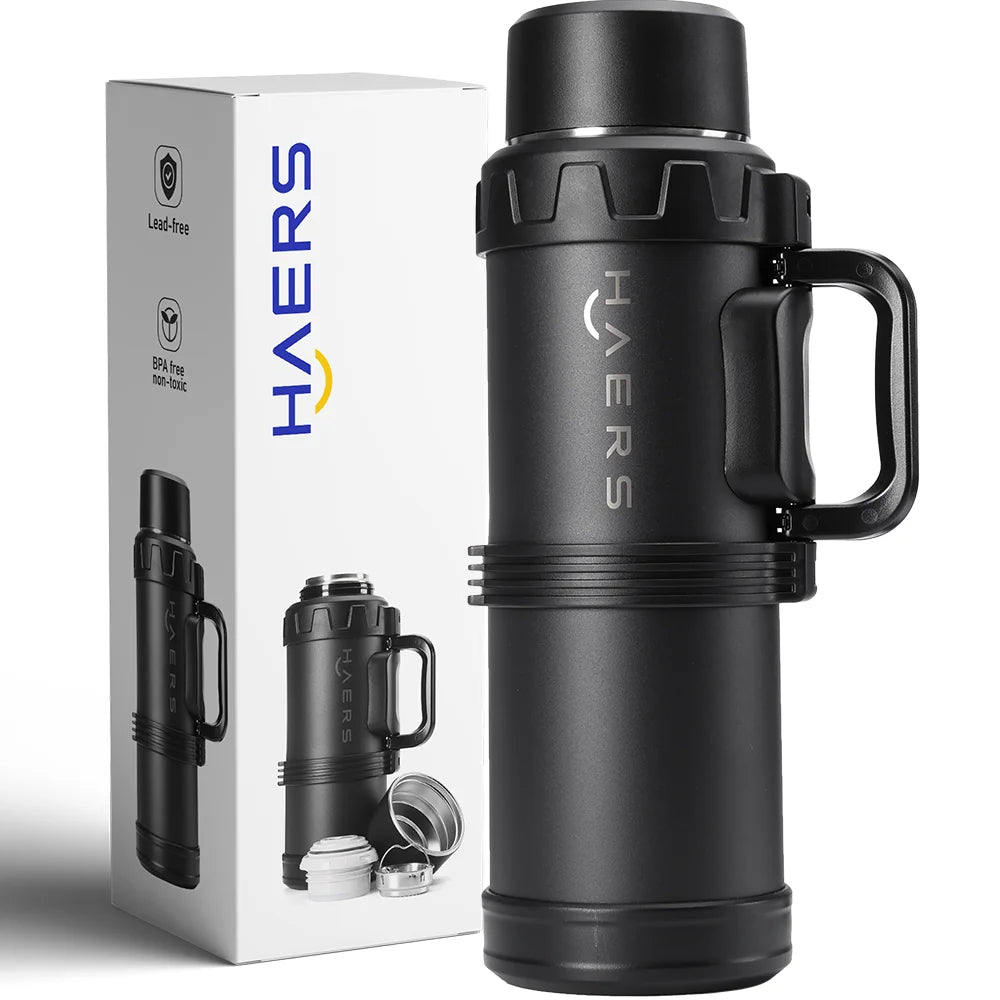 Sports Water Bottle 128oz One Gallon Leak Proof Vacuum Insulated Stainless Steel Water Bottle Metal Canteen Jug