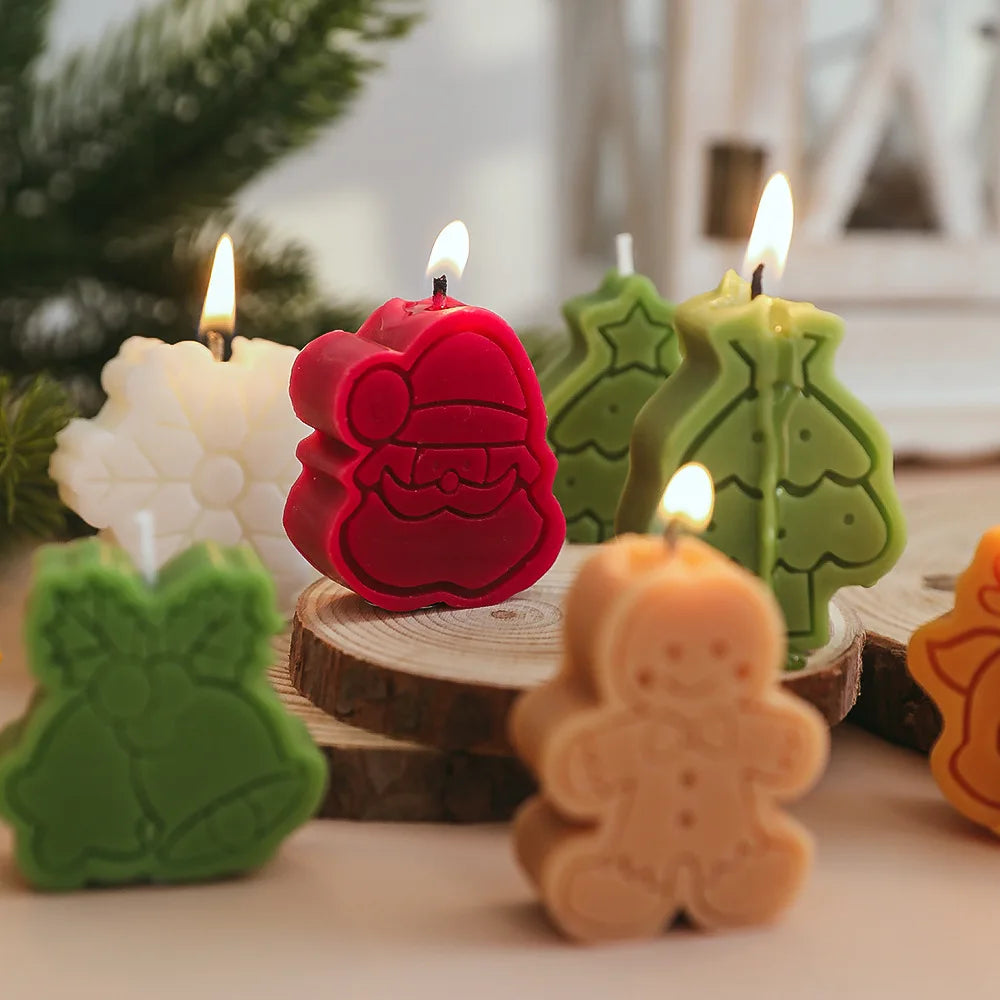 Christmas Scented Candles Wholesale Snowman Gingerbread Man Scented Christmas Candle Gift Sets