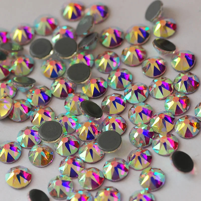 Superior Quality Ready Ship Glass Rhinestone 2088 Clear AB Crystal Hotfix Rhinestones   Flatback Stones