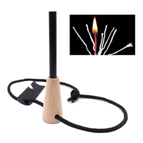 Red Tinder Cord Paracord Bushcraft Flint Fire Starter Steel for Emergency Situations