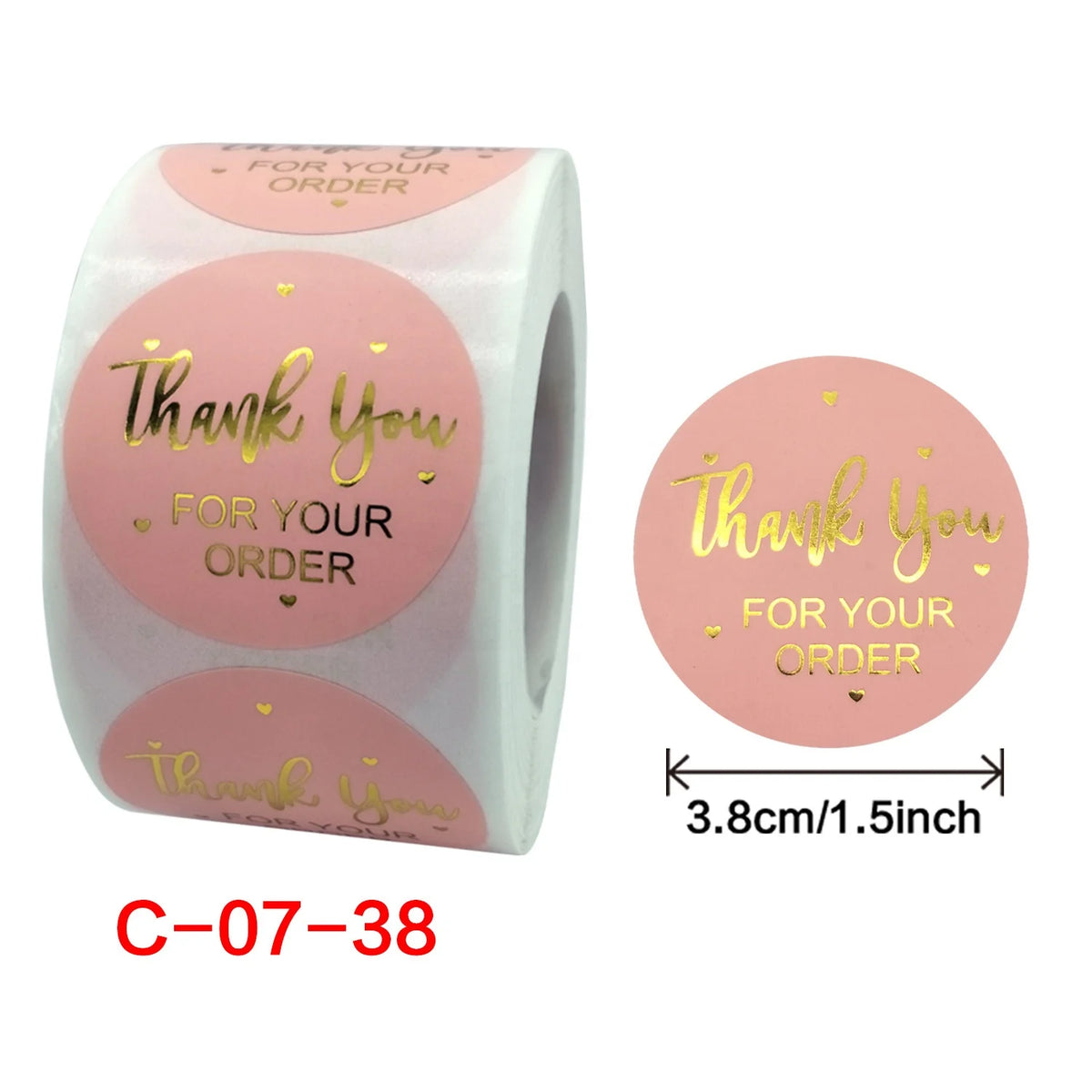 Thank you sticker for your order
