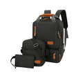 Unisex Three-piece Satchel Set Including Shoulder Satchel Pen Bag Backpack USB Stick Feature Polyester