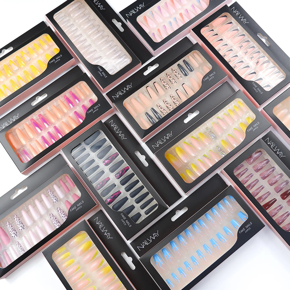 Free Sample Private Label Nail Supplies Full Cover Custom Press on Nails Press on