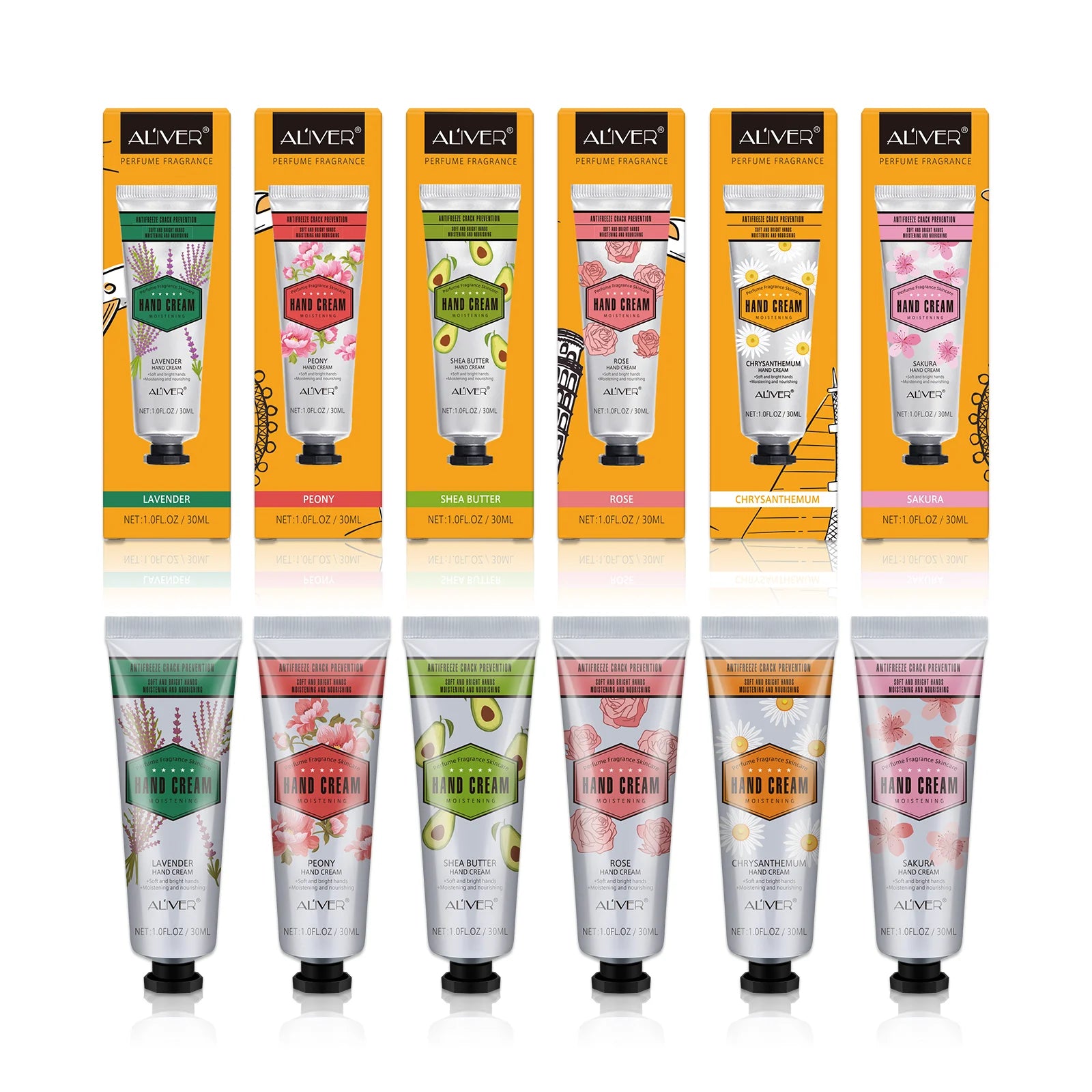 Private Label Wholesale Vegan Mini Hand Cream Set Korean Skin Firming Anti Wrinkle Exfoliating Moisturizer Hand Cream Lotion