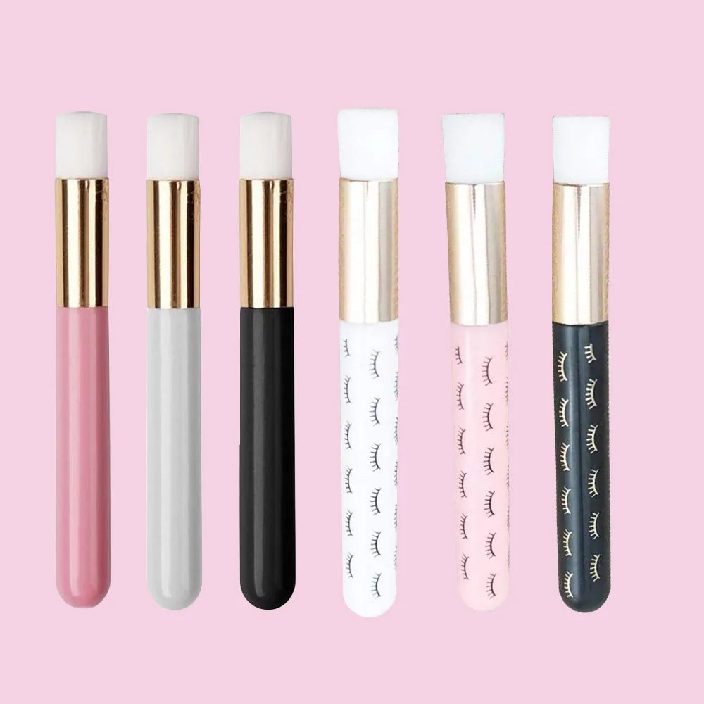 Custom Logo Lash Brushes for Cleaning Pink Cleaner Nose Brushes for Eyelash Shampoo Extension