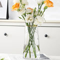 Modern Home Wedding Decor Hand-Painted Real Gold Crystal Cylinder Glass Flower Vase Simple Luxury Gold Rim Tabletop Vase