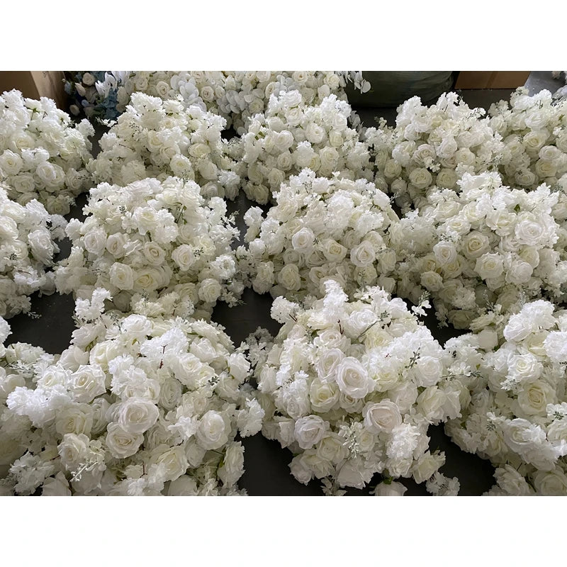 WG240032-1 Luckygoods Wedding Table Decorative White Flower Ball Artificial Flower Wedding Arrangement for Wedding Table