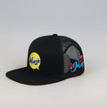 6 Panel Unisex Sports Fitted Hat Black Custom Embroidery Logo Velour/Fleece Mesh Snapback Cap for Outdoor Use