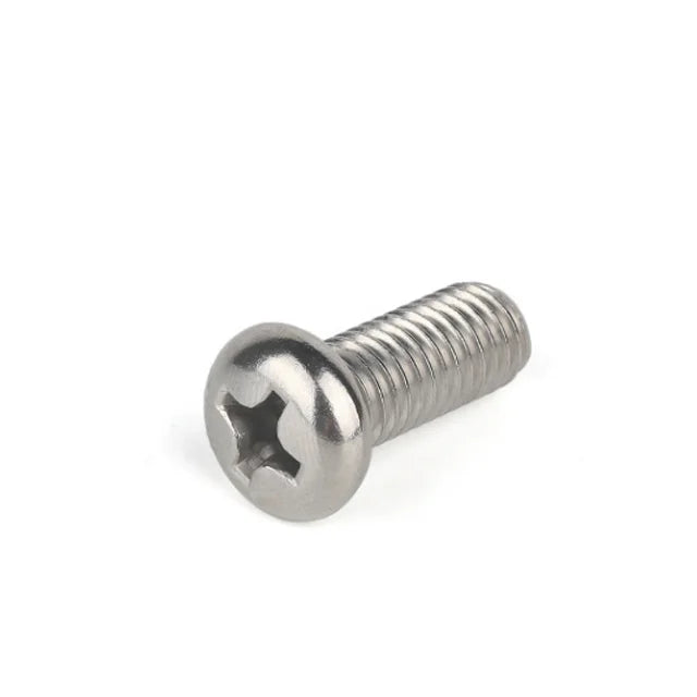 DIN7985 304 316 Stainless Steel Cross Recessed Machine Screw GB818 Pan Head Phillips Screws