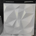 D094 50*50CM Size White Diamond 3d Big Pvc Wall Panels Ceiling  for Interior Exterior Wall Decoration