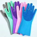 Manufactures Hot Selling Custom logo Pair of Kitchen Bathroom  Car Reusable Silicone Dishwashing Gloves