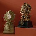 Modern Handmade Durable Gold Lion Statue Resin Crafts with Painted Art Model Custom Logo Business Gift for Buddhism Theme