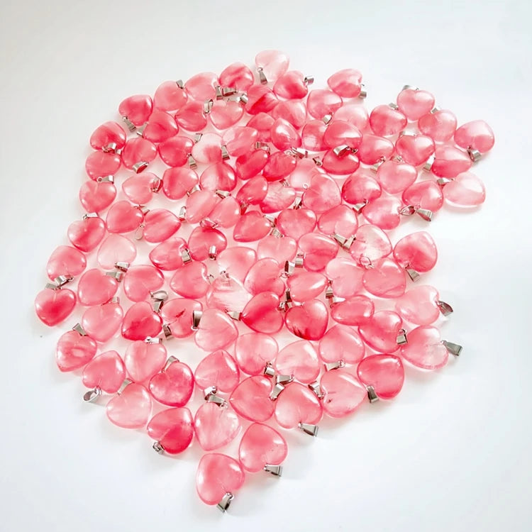 HZ Factory Price Manufacturer Supplier Heart Charm Pendant Stamped Picture Best Quality with Folk Crafts