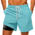 Men's Swim Trunks With Compression Liner Quick Dry Bathing Suit Board Shorts With Pockets