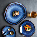 Nordic Ceramic Food Dish Plate Household Pottery Irregular Dish Salad Platter Dish Dinnerware