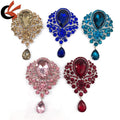 Pretty Flower Drop Gems Rhinestone Crystal Brooch Pin Pendant-for Weddings Parties Engagements & Gifts for Children