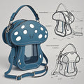 Custom Mushrooms Eggplants Tomatoes Strawberries Lemons Carrots Shape PU Leather Waterproof Shoulder Crossbody Purse Ita Bag
