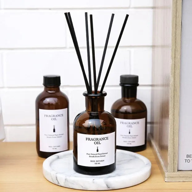 Custom Luxury Empty  Bottles 100ml Amber Glass Aromatherapy Bottle with Packaging for Bathroom Decoration