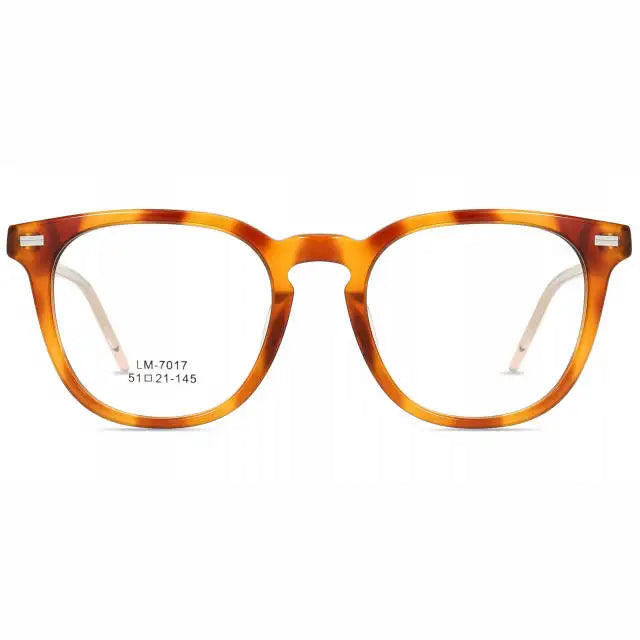 Blue Light Blocking Acetate Round Eyewear Frames Optical Model XM-LM7017 Unisex Other Custom Pattern Fashion