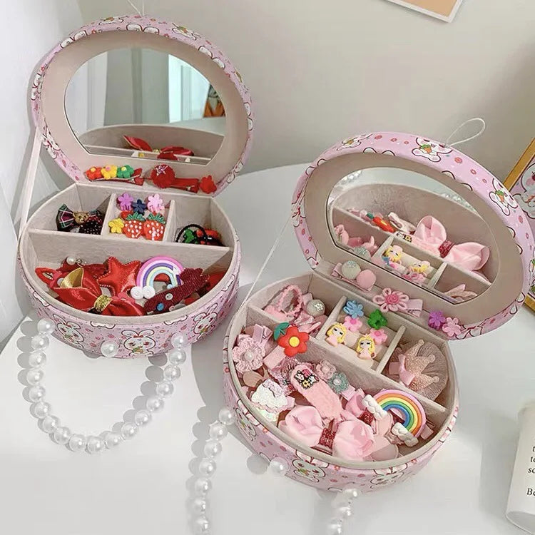 Hairpin Set Children's Baby Dressing Bag Rubber Band Girl Cute Princess Jewelry Storage Box