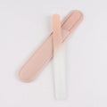 Low MOQ Crystal Nail File Emery Board Glass With Pouch