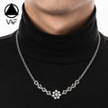 VAF 50+5cm Pearl Skull Pendant Necklace With Thorns Chain Round Cable Chain Cadenas De Acero Inoxidable