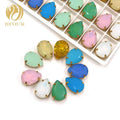 K9 Glass Drop Shape Opal Color Glass Stone Claw Opal Rhinestones for Jewelry Making