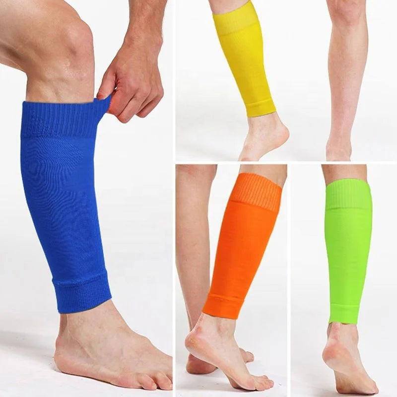 Soccer Calf Compression Sleeves Support Shin Guard Stays Pad Socks for Soccer Football Protection