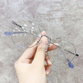Fashion Personality UV400 CE Certified Oversized Sunglasses PC Optical Frame Anti-blue Light Glasses Diamond Face Shape Unisex