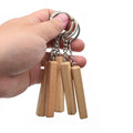 Promotional Custom Personalized DIY Wooden Bar Key Chain Blanks Laser Engraving Wood Keychain for Gift